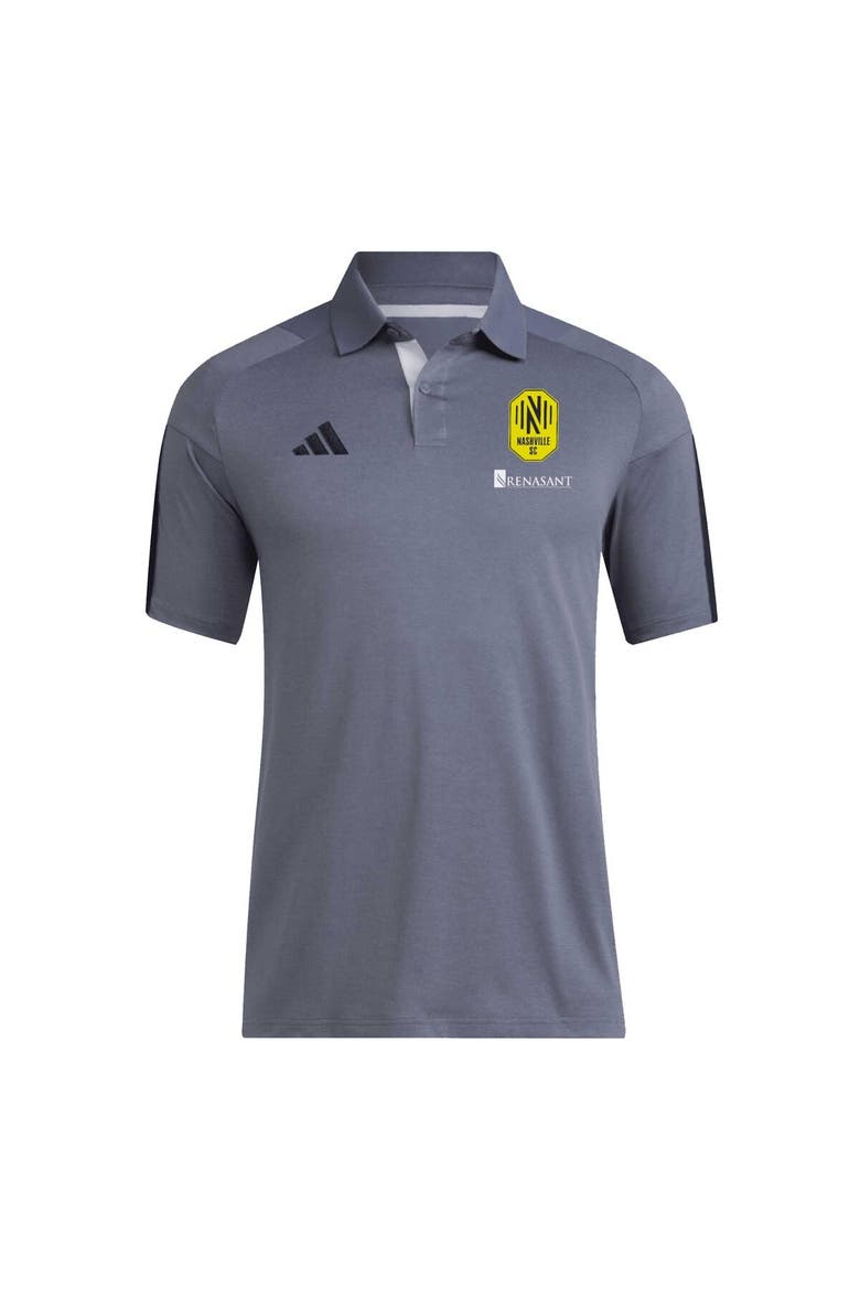 Men's adidas Gray Nashville SC 2024 Training Polo, Alternate, color, Gray