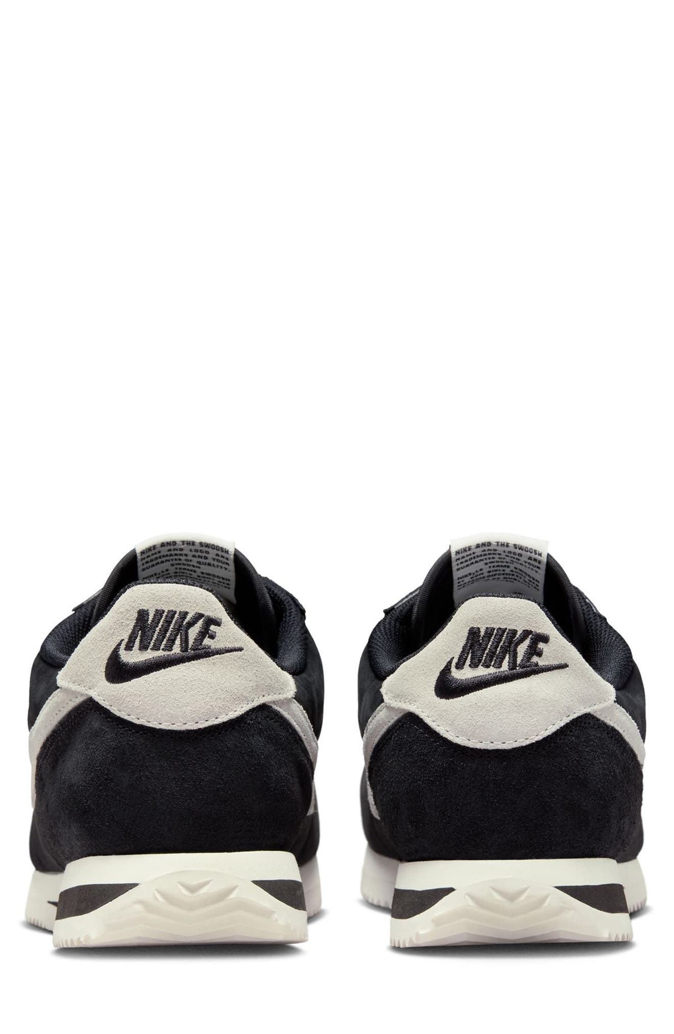 Nike Cortez Premium Sneaker, Alternate, color, Black/ Sail