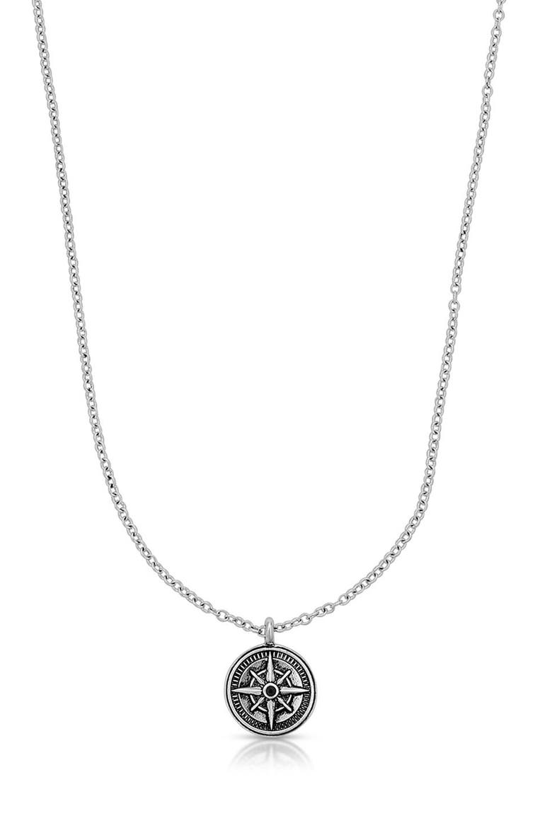 Men's All Signs Point North Pendant Necklace, Alternate, color, SILVER