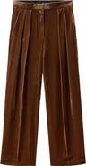MANGO Straight Leg Velvet Pants