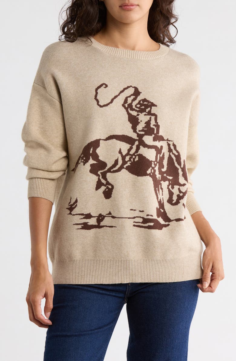 Vigoss Equestrian Crewneck Sweater, Main, color,