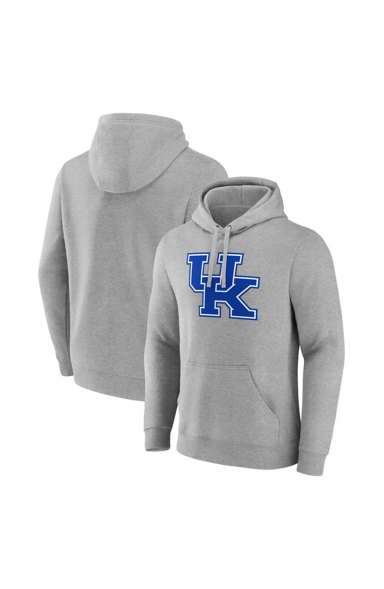 FANATICS Men's Fanatics Heather Gray Kentucky Wildcats Primary Logo Pullover Hoodie, Main, color, 