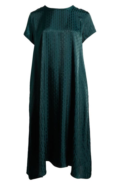 NORDSTROM NORDSTROM GEO SATIN JACQUARD MIDI DRESS