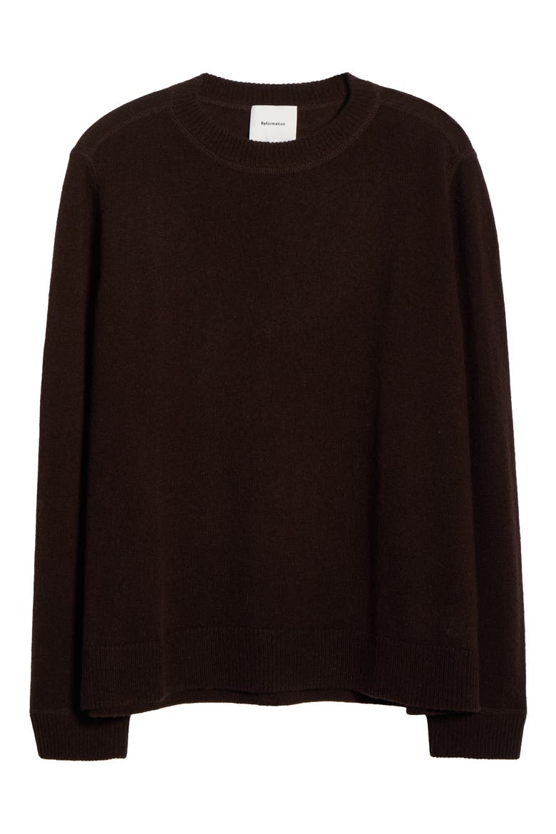 Cashmere Boyfriend Sweater, Alternate, color, MOLE