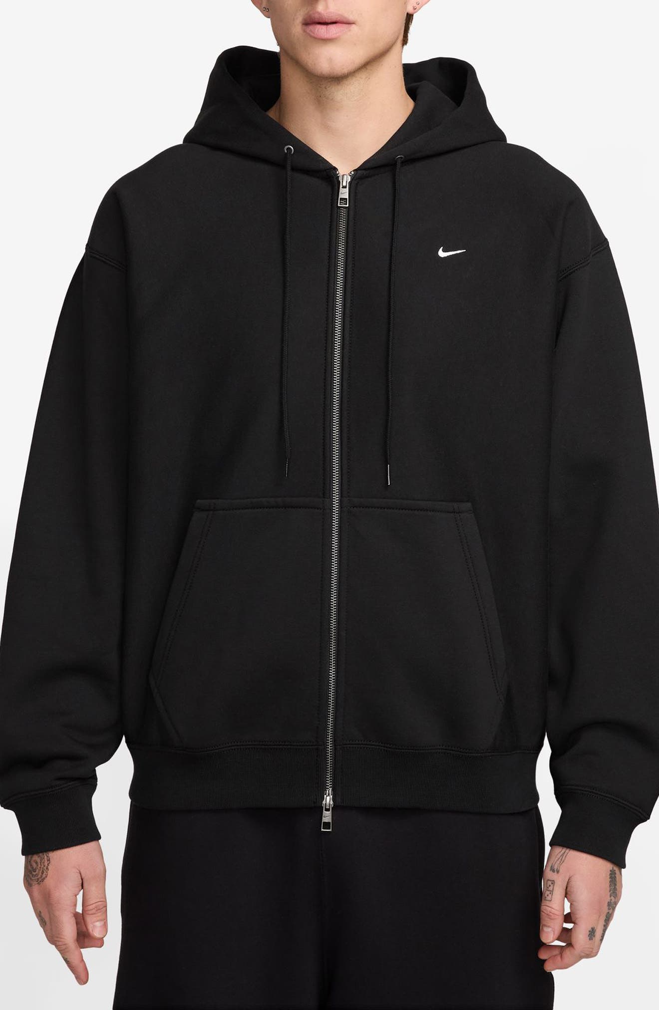 mens black nike hoodie zip up