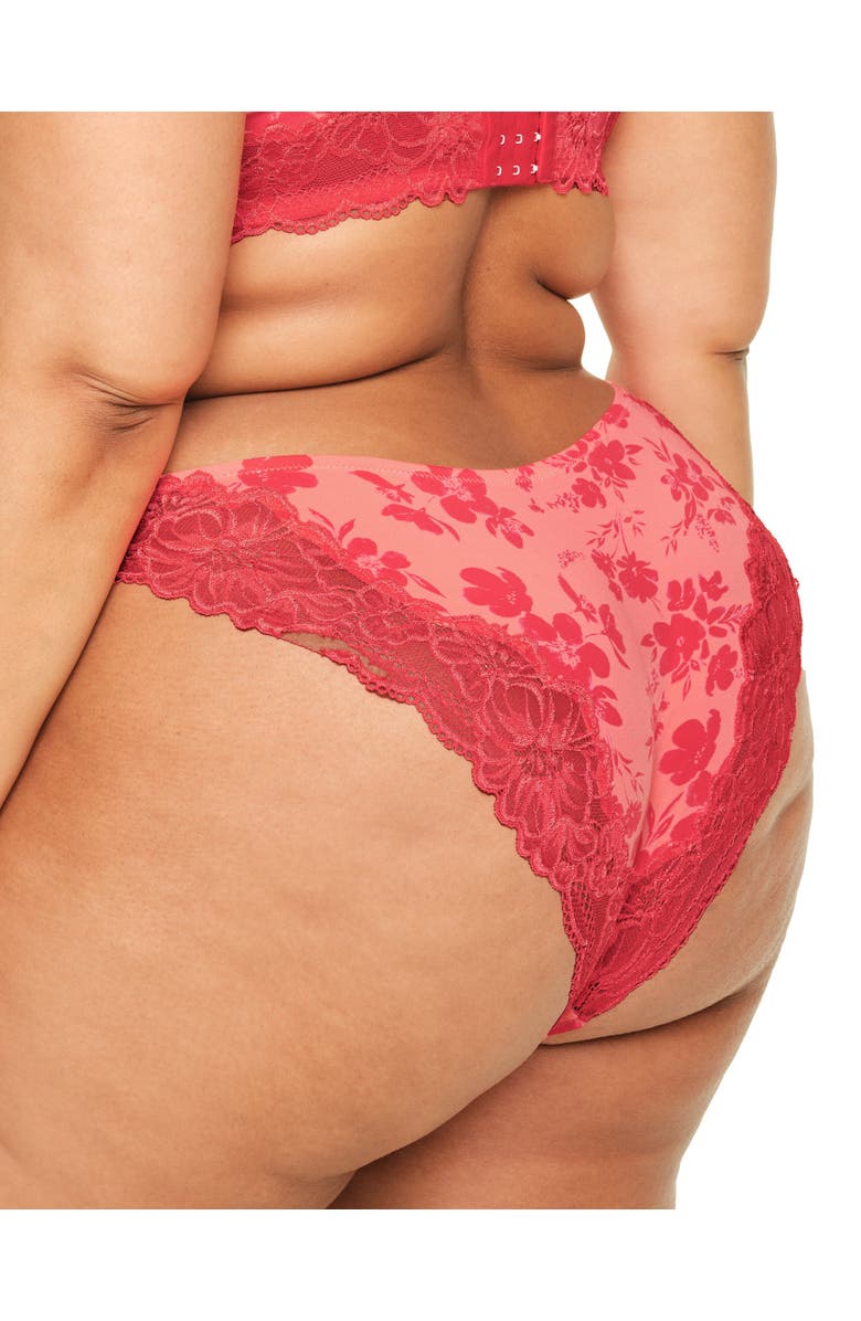 Adore Me Mathilda Bikini Panties, Alternate, color, Floral Red