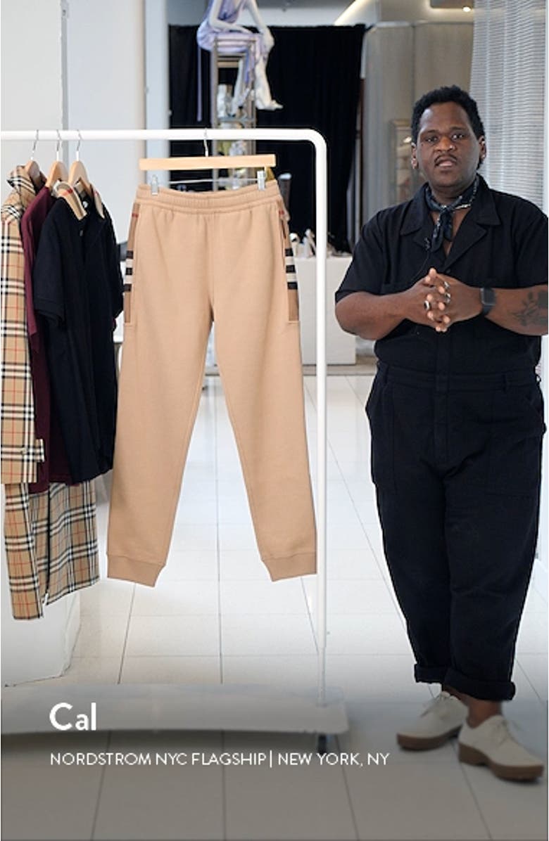 Check Panel Cotton Blend Joggers, sales video thumbnail