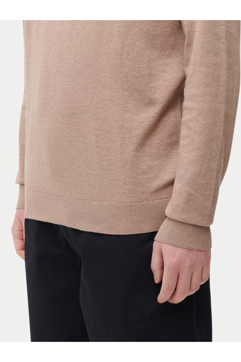 Men's Crewneck Cotton Silk Cashmere Blend Sweater, Alternate, color, timber wolf