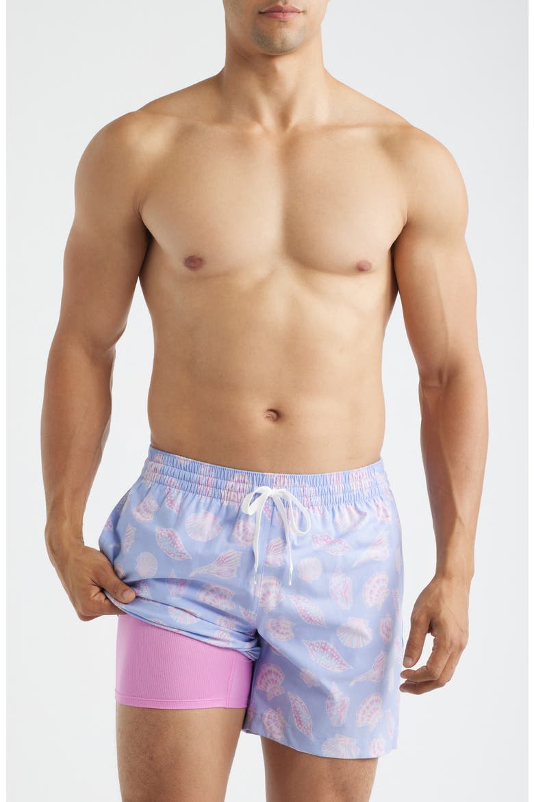 Shell Yeahs 5.5-Inch Swim Trunks, Alternate, color, LIGHT/ PASTEL PURPLE