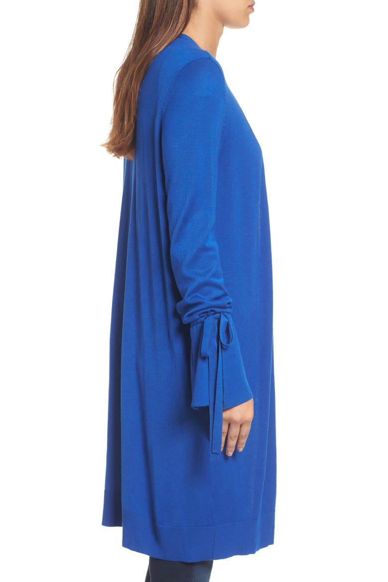 Lightweight Tie Sleeve Cardigan, Alternate, color, BLUE SURF
