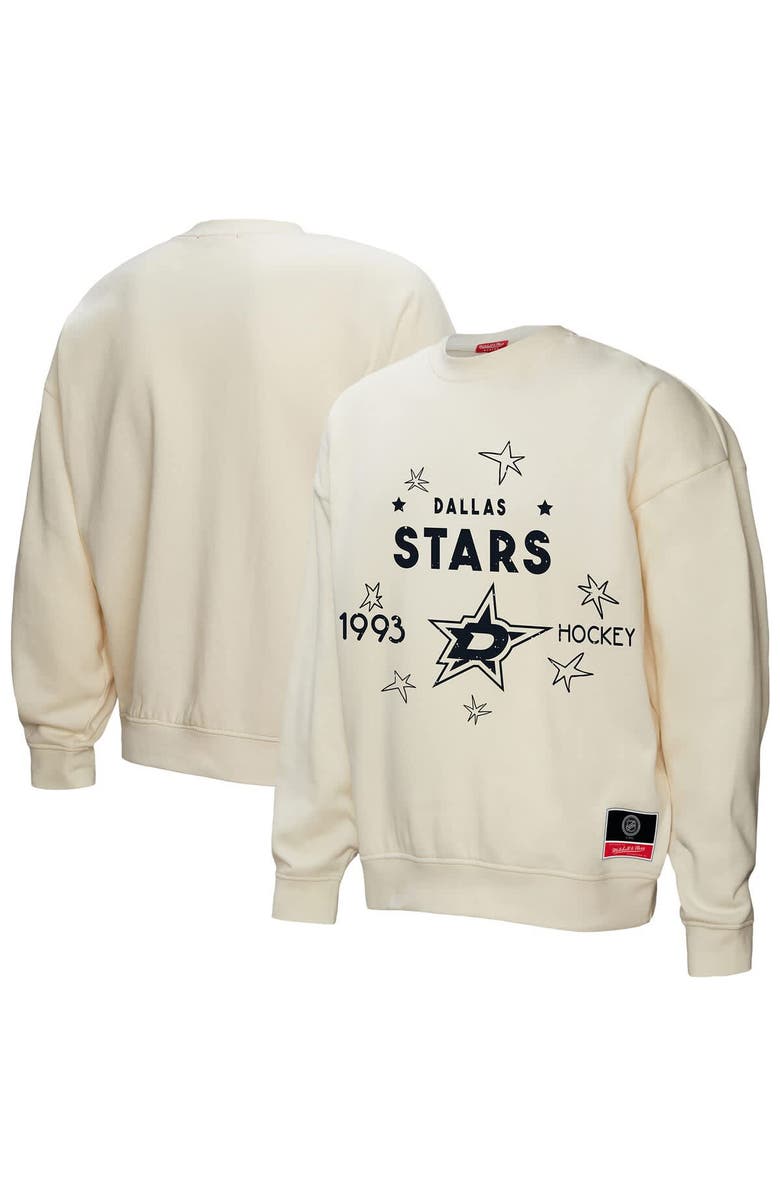 Mitchell & Ness Women's Mitchell & Ness Cream Dallas Stars Logo 3.0 Pullover Sweatshirt, Main, color, Cream