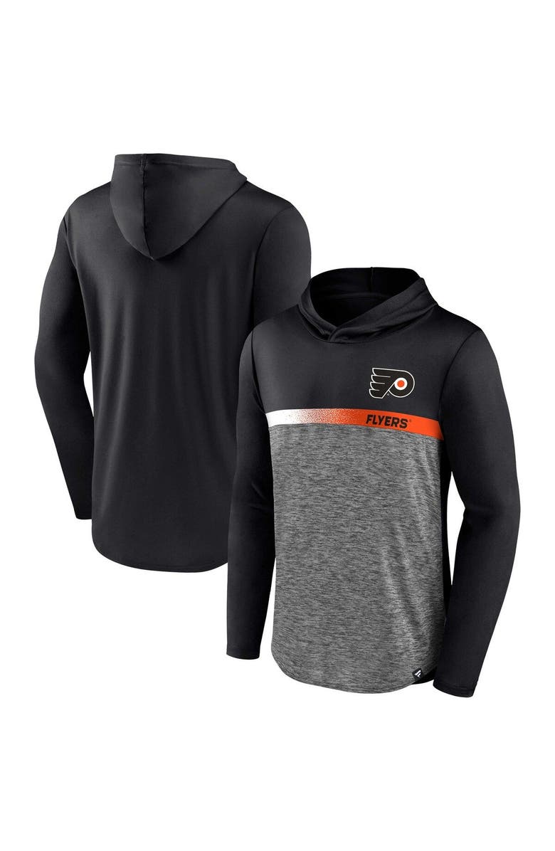 FANATICS Men's Fanatics Branded Black Philadelphia Flyers Podium Defender Pullover Hoodie, Main, color,