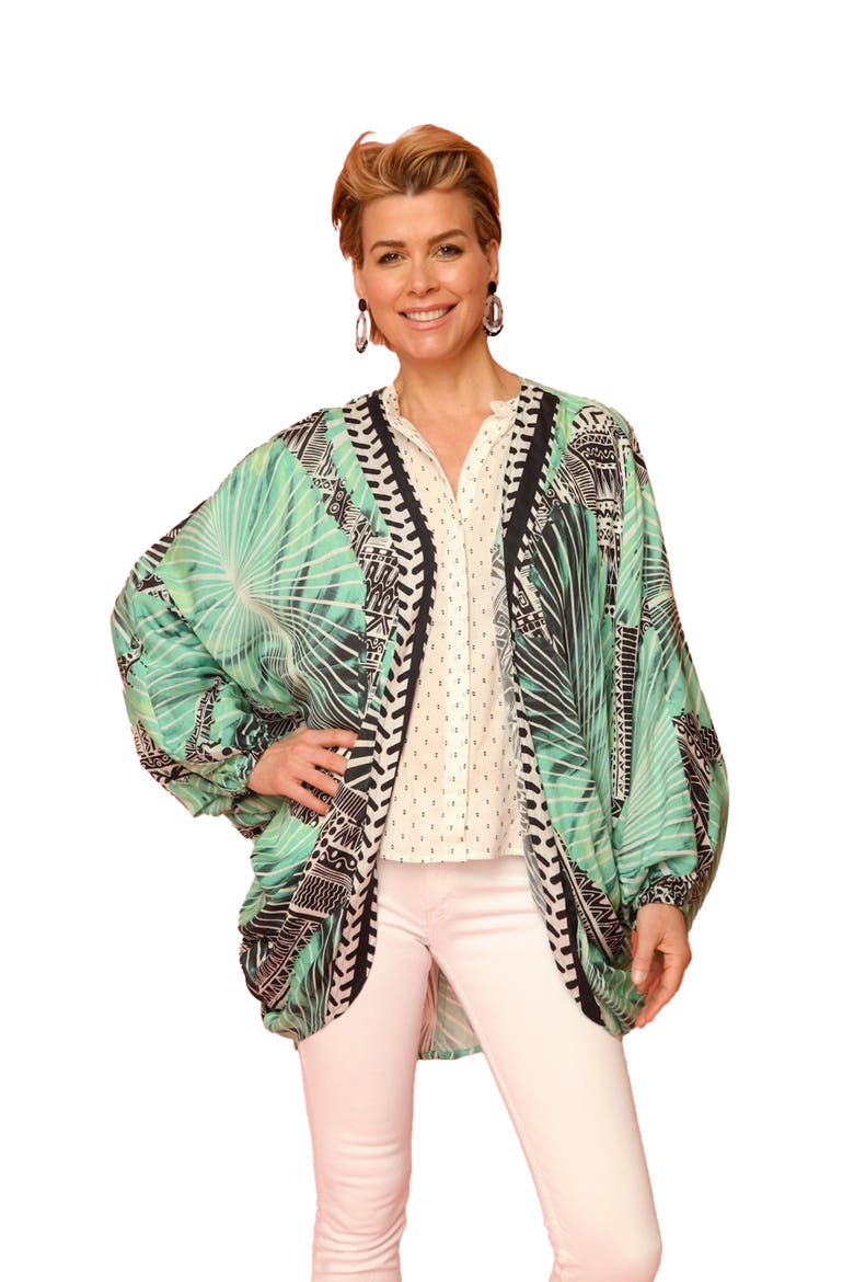 Palm Court Wrap, Main, color, GREEN