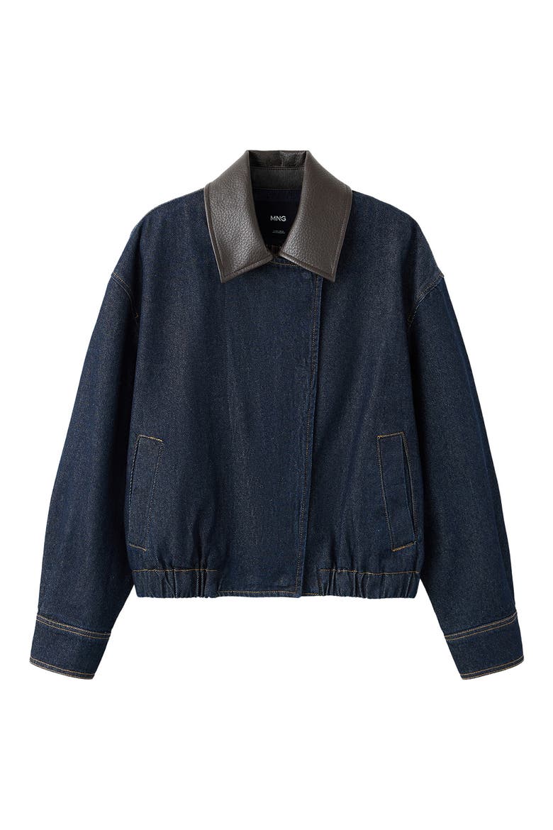 Denim Bomber Jacket, Main, color, OPEN BLUE