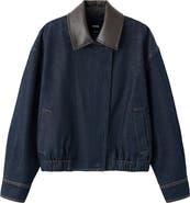 MANGO Denim Bomber Jacket