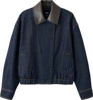 MANGO Denim Bomber Jacket