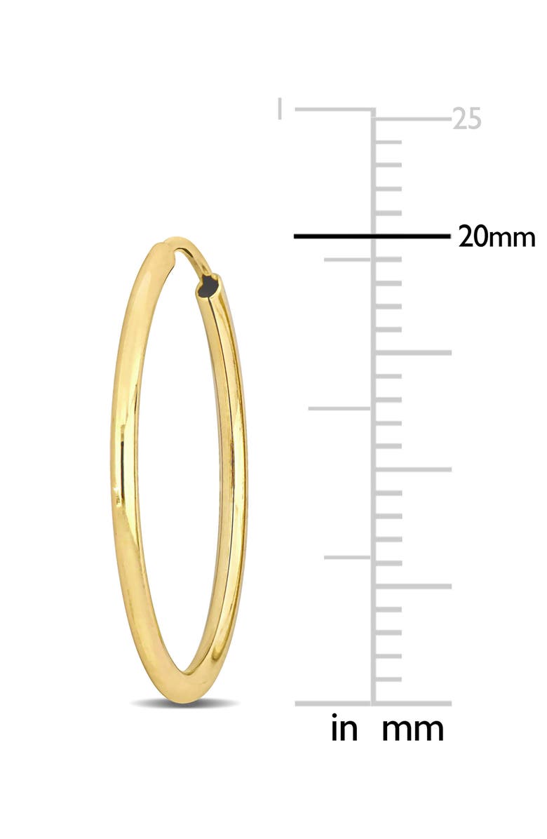 DELMAR 14K Gold Hoop Earrings, 20mm, Alternate, color, Gold