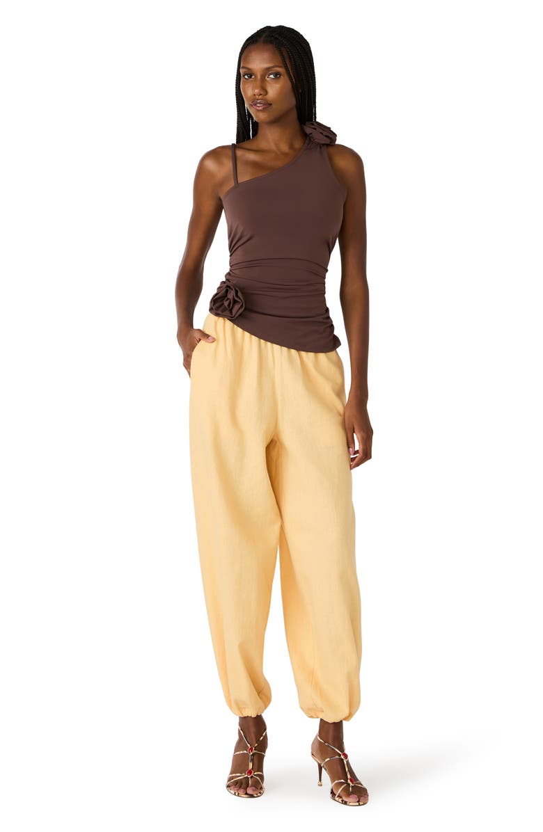 Steve Madden Hadleigh Asymmetric Ruched Tank, Alternate, color,