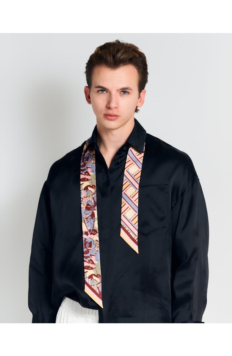 Lost Pattern x Leatherology Silk Twill Skinny Scarf, Alternate, color, Pastel