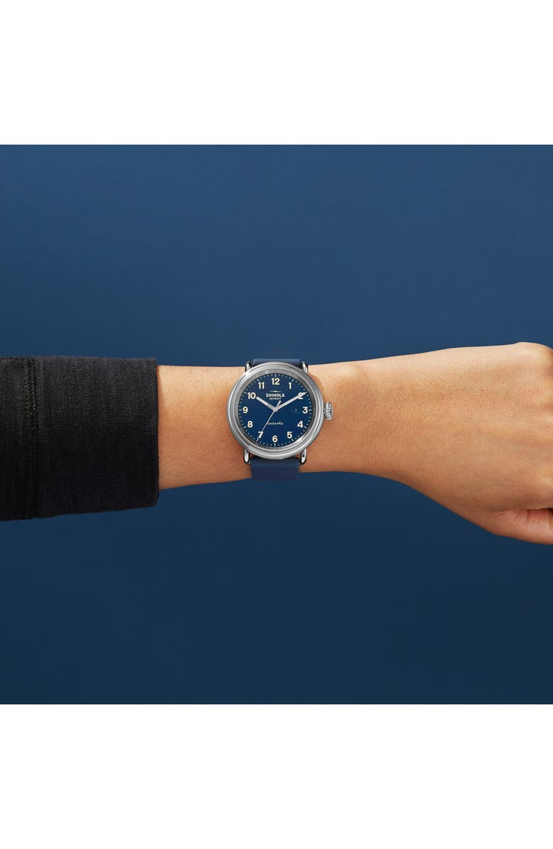 Shinola Detrola The Daily Wear Silicone Strap Watch, 43mm, Alternate, color, 
