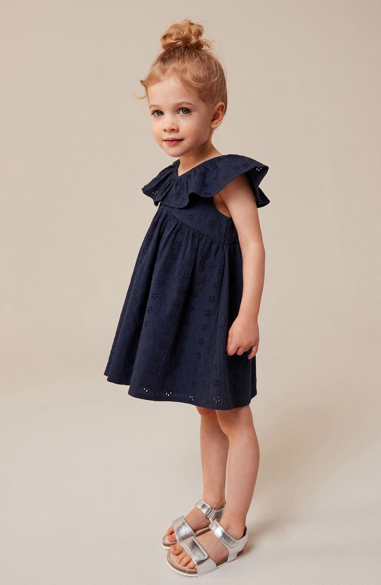 NEXT Kids' Cotton Broderie Dress, Alternate, color,
