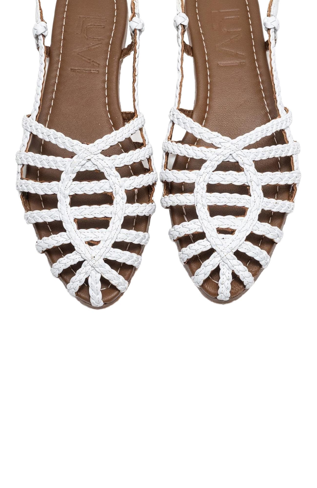 Prologue Shoes Claudia Slingback Sandal, Alternate, color, White Faux Leather