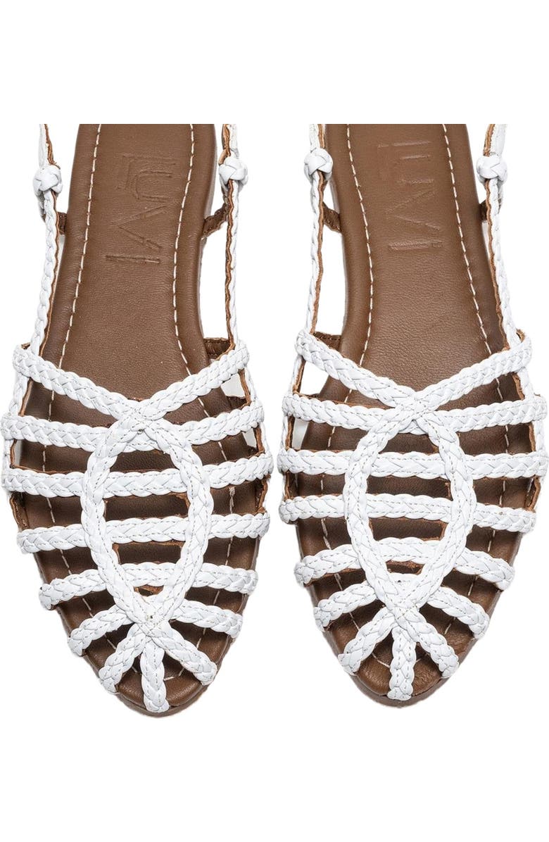 Prologue Shoes Claudia Slingback Sandal, Alternate, color, White Faux Leather