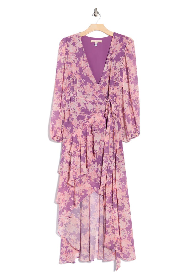 Sadey Long Sleeve Wrap Dress, Alternate, color, PURPLE VINTAGE LAYERED DITSY