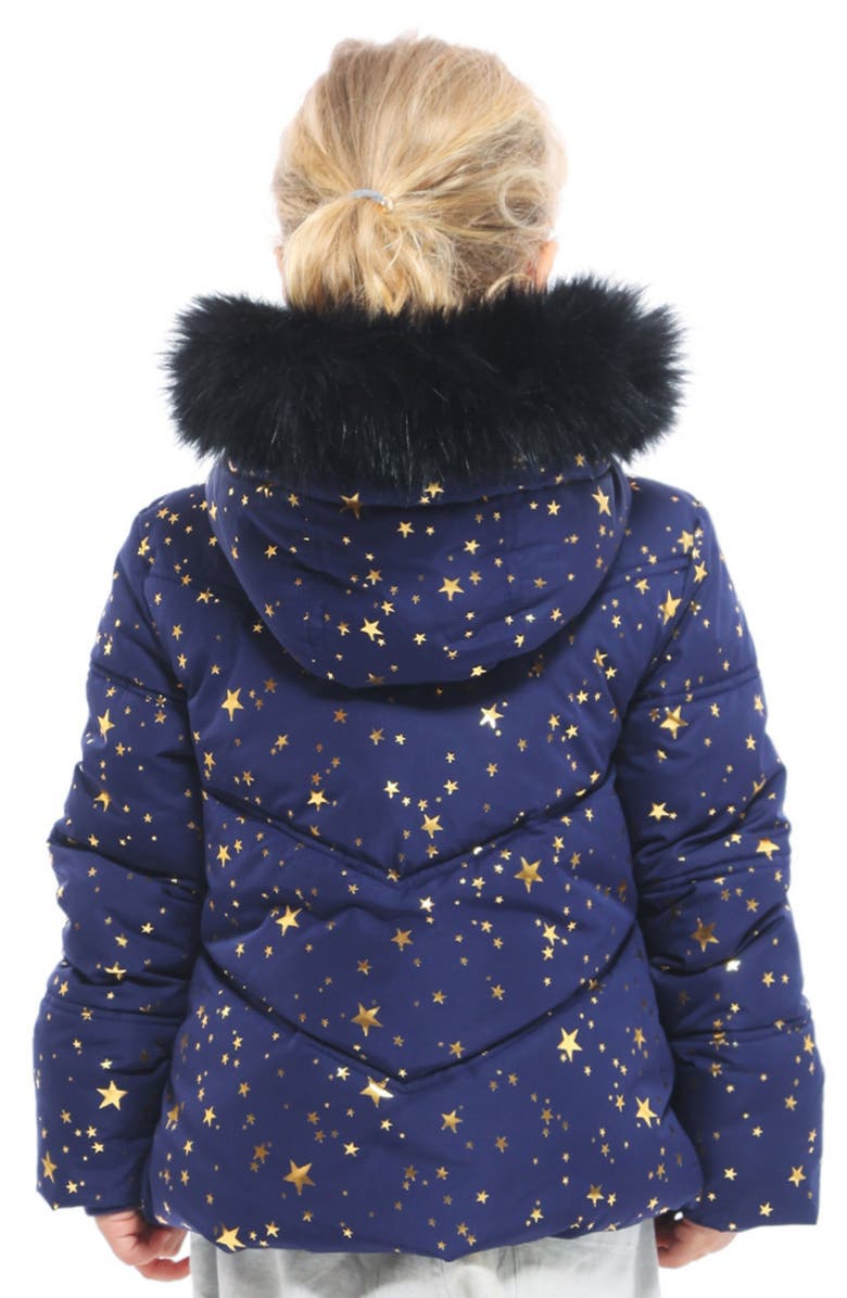 Rokka&Rolla Kids' Heavyweight Puffer Jacket, Alternate, color, Astral Aura Gold Star