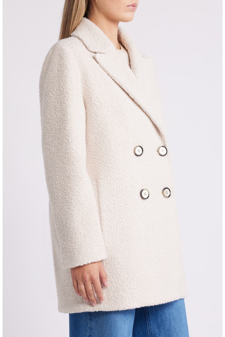 Double Breasted Boucle Coat, Alternate, color, CREAM