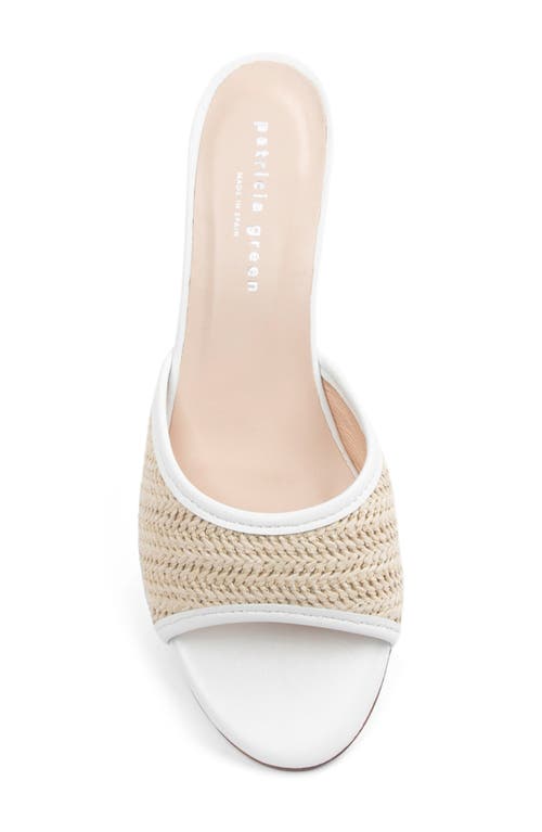 Shop Patricia Green Sienna Raffia Slide Sandal In White