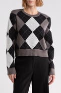 Ellen Tracy Argyle Crewneck Sweater