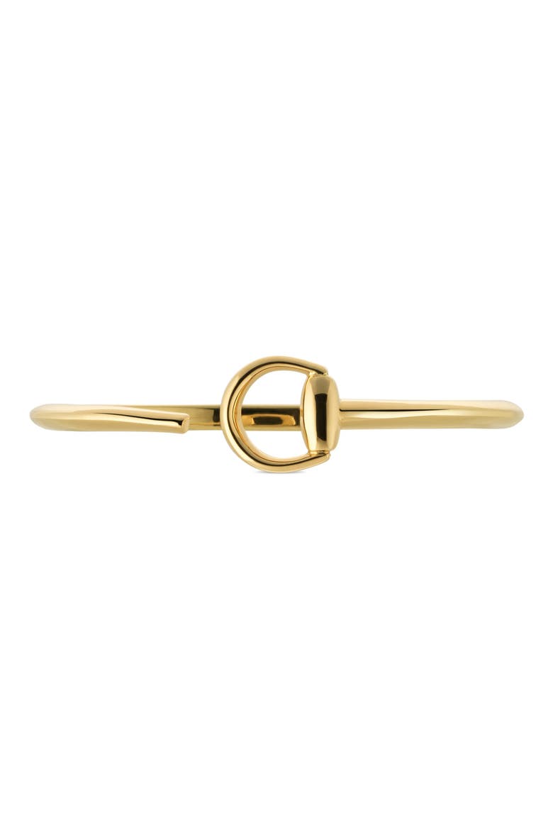Horsebit Flex Cuff Bracelet, Alternate, color, YELLOW GOLD