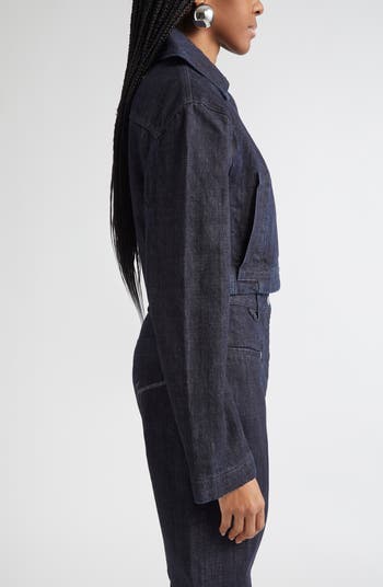 Jacquemus La Veste De-Nimes Marinoクロップジャケット Jacquemus La Veste De-Nîmes Marino Crop Denim Jacket | Nordstrom