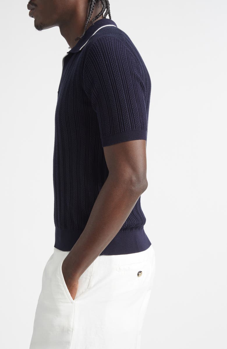 ISAIA Johnny Collar Polo, Alternate, color, Dark Blue