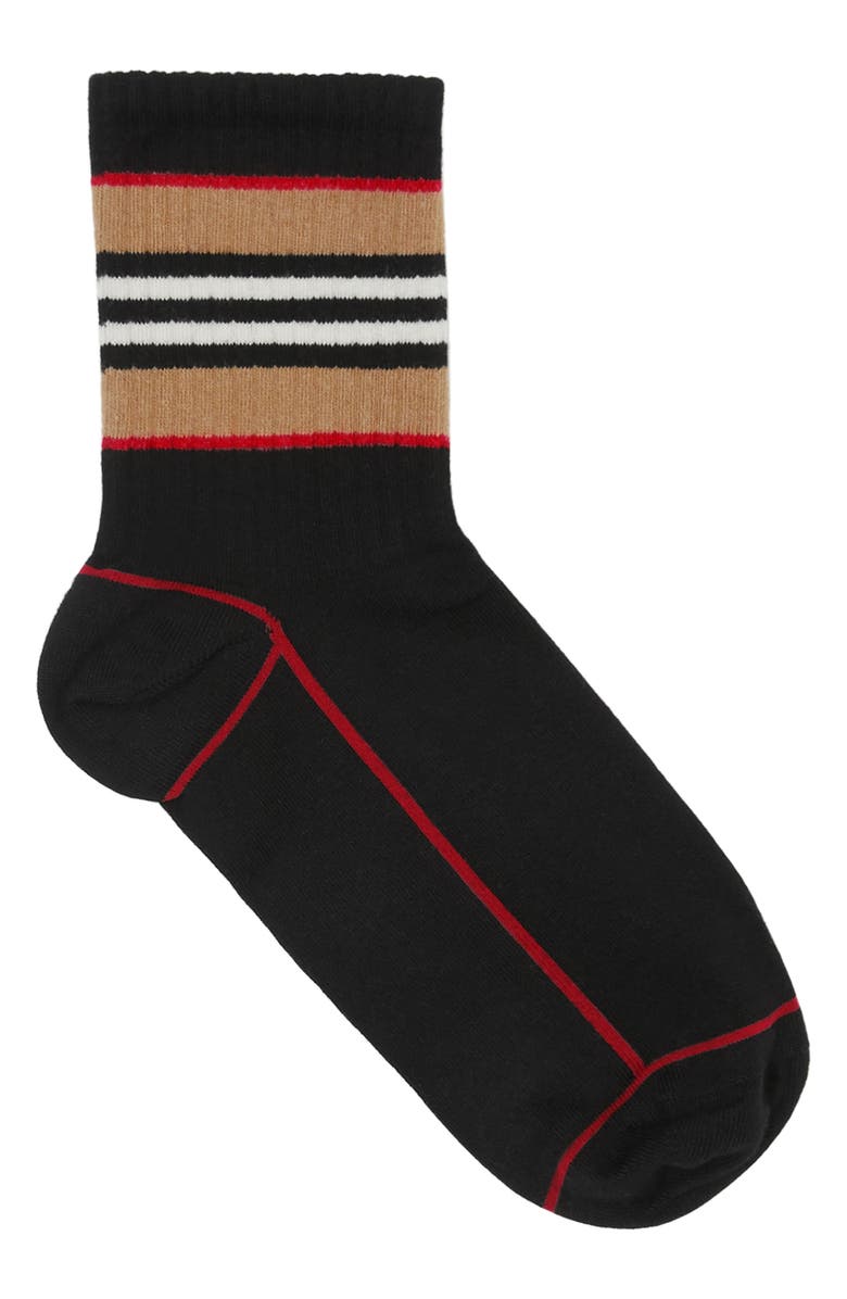 Burberry Icon Stripe Ankle Socks, Alternate, color, 