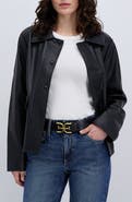 Sam Edelman Logo Buckle Leather Belt