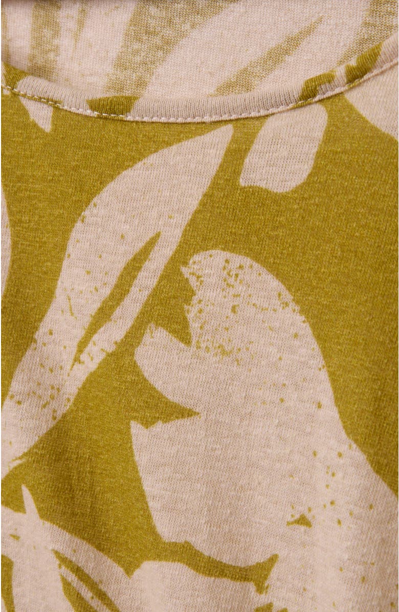 Celtic & Co. Knot Detail Jersey Dress, Alternate, color, Moss Floral