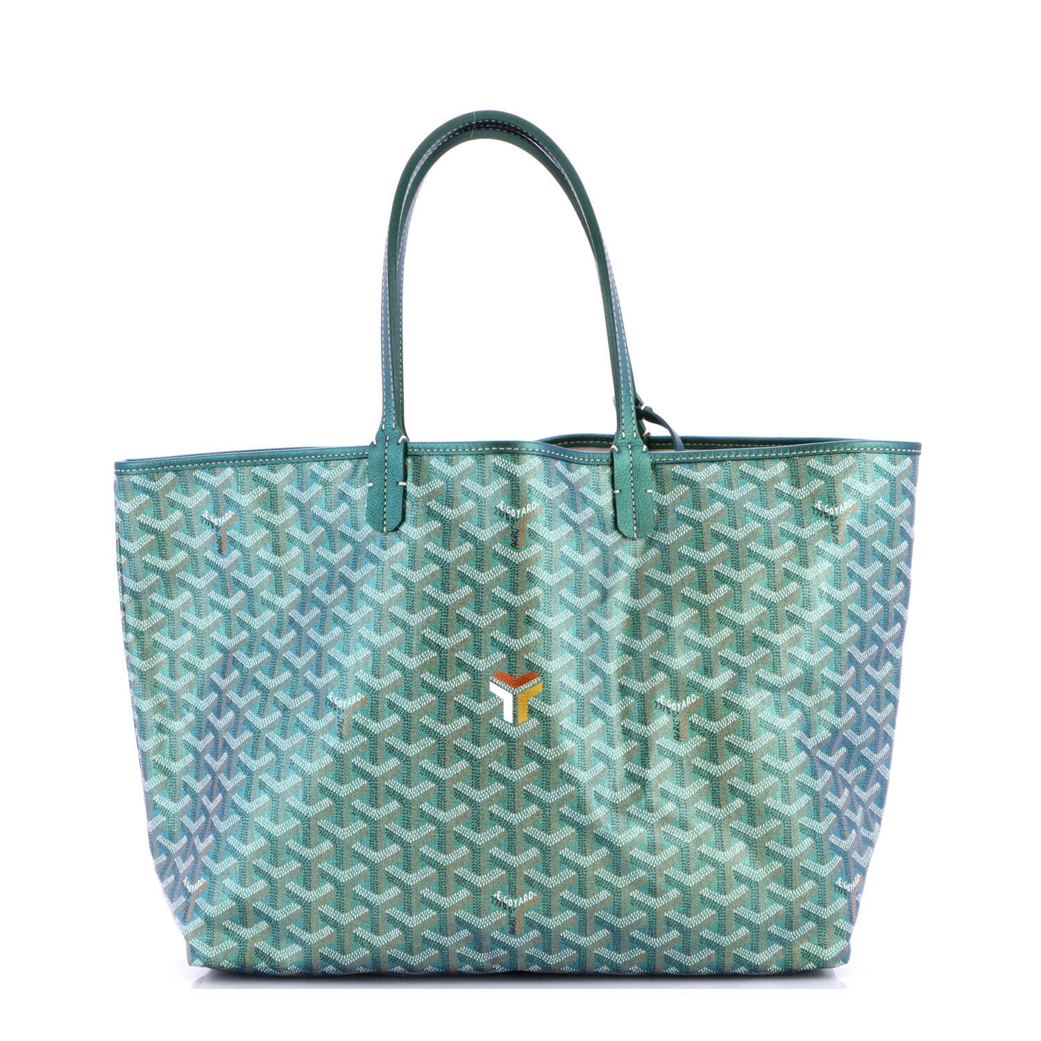 Saint Louis Tote Iridescent Coated Canvas PM, Main, color, Green
