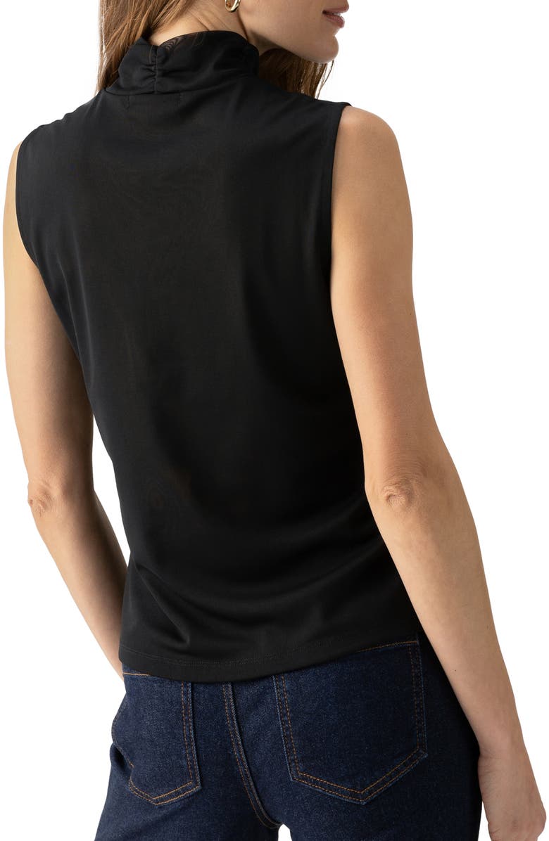 Sanctuary Sleeveless Cowl Neck Mesh Top, Alternate, color, 