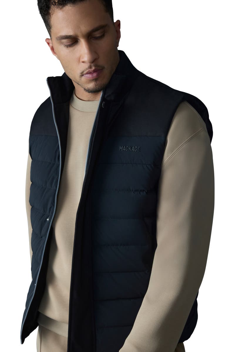 Mackage Brody Quilted Vest, Alternate, color, Black