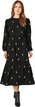 Yumi Long Sleeve Midi Floral Dress