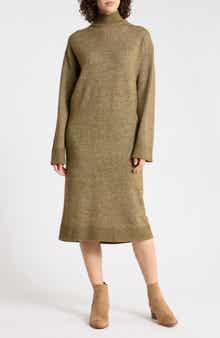 Mock Neck Sweater Dress