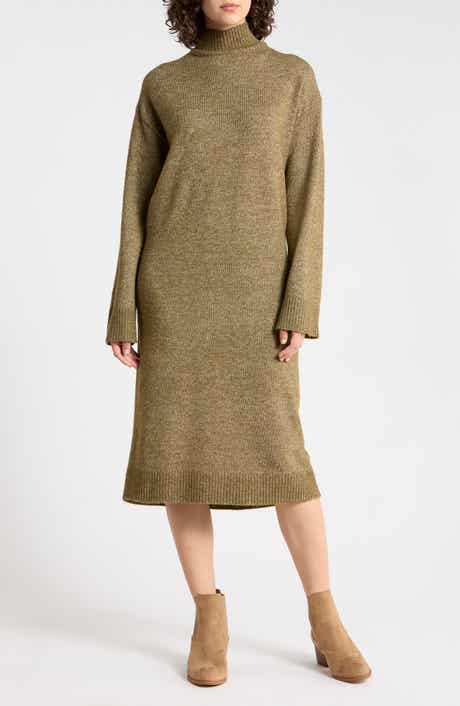 Mock Neck Sweater Dress