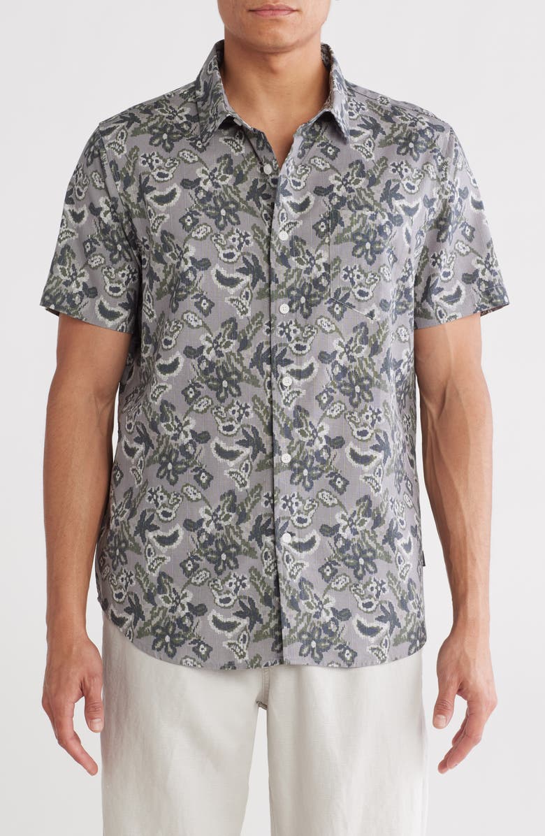 Union Promenade Button-Up Shirt, Main, color, Tin