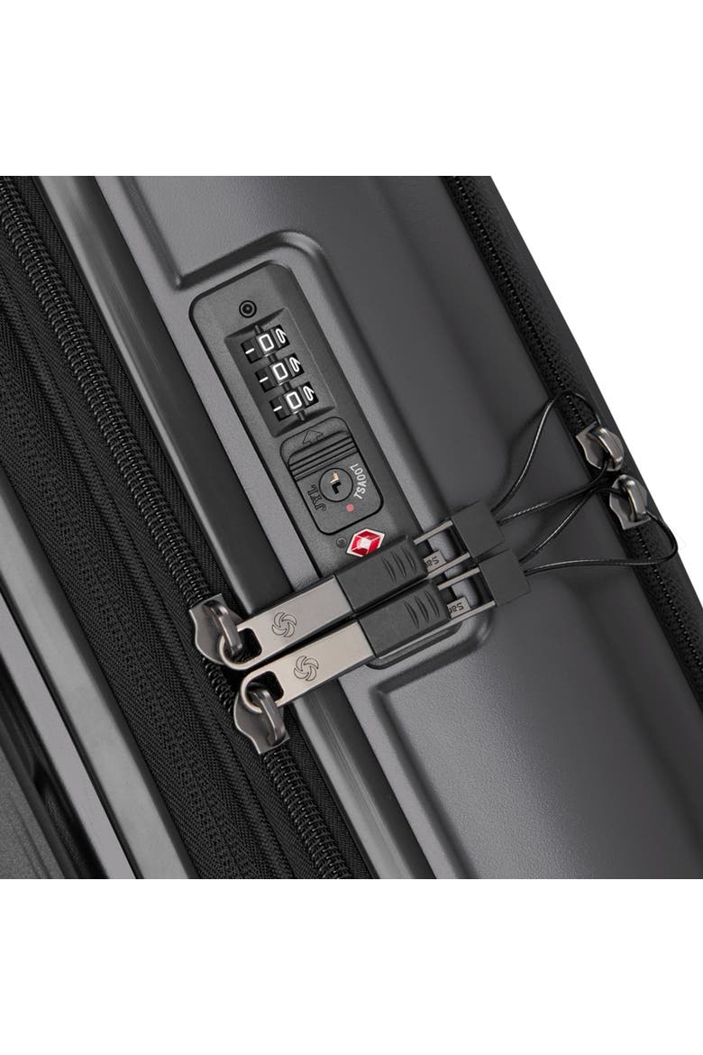 Octiv Front Pocket Pro 21 Inch Carry On Spinner, Alternate, color, Stealth Black