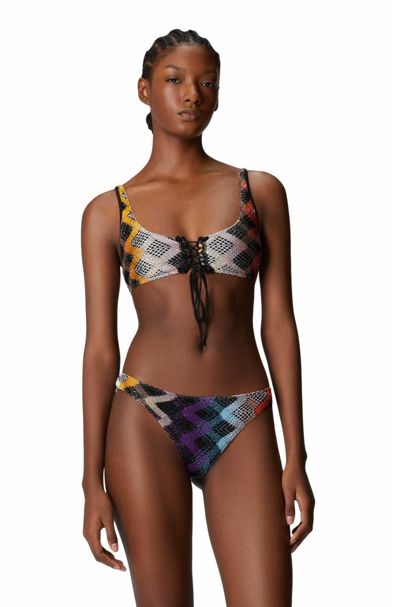 Missoni Brasserie Bikini With Front Ties, Main, color,