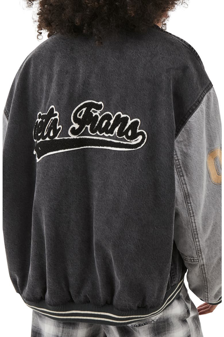 Casual Varsity Jacket, Alternate, color, BLACK