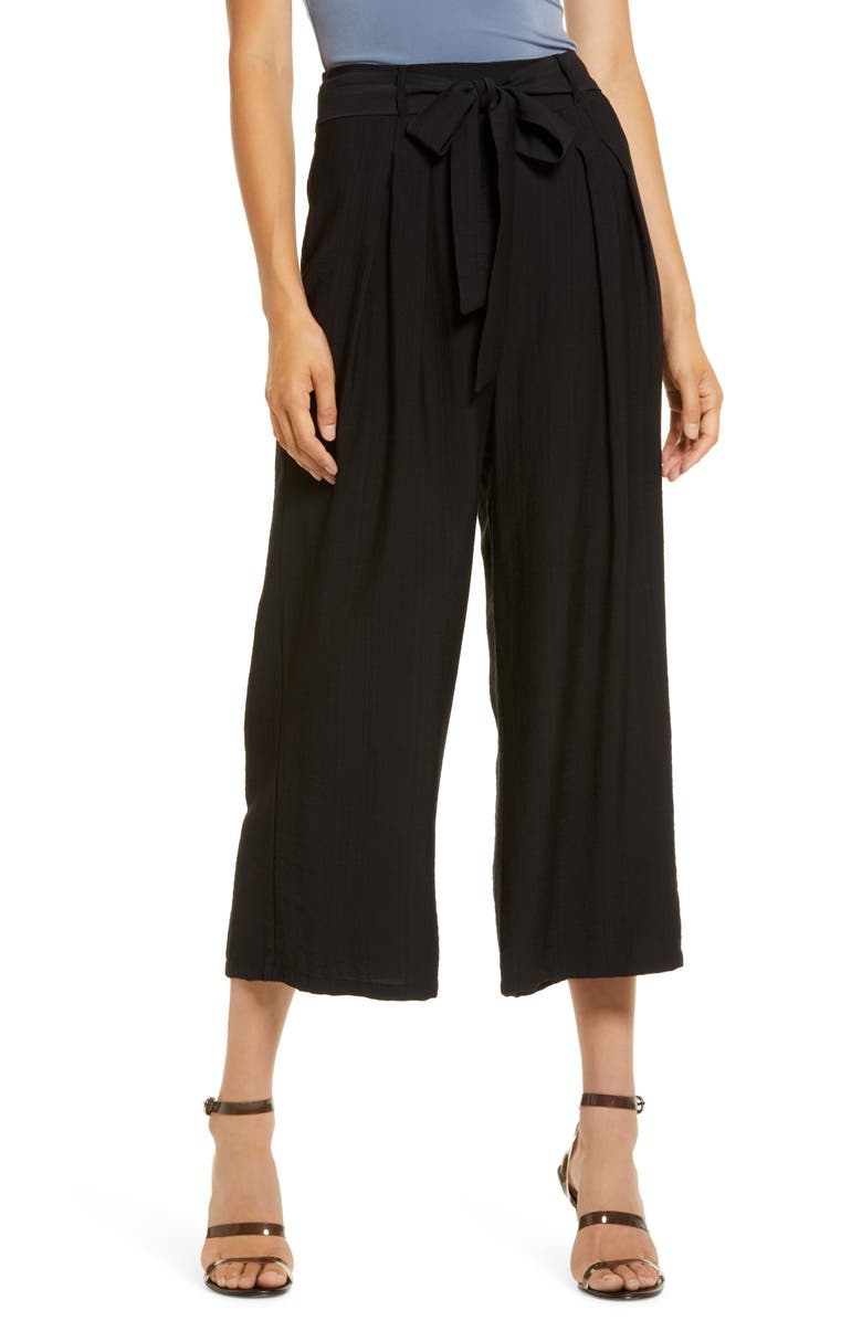 All in Favor Belted Wide Leg Pants, Main, color, 