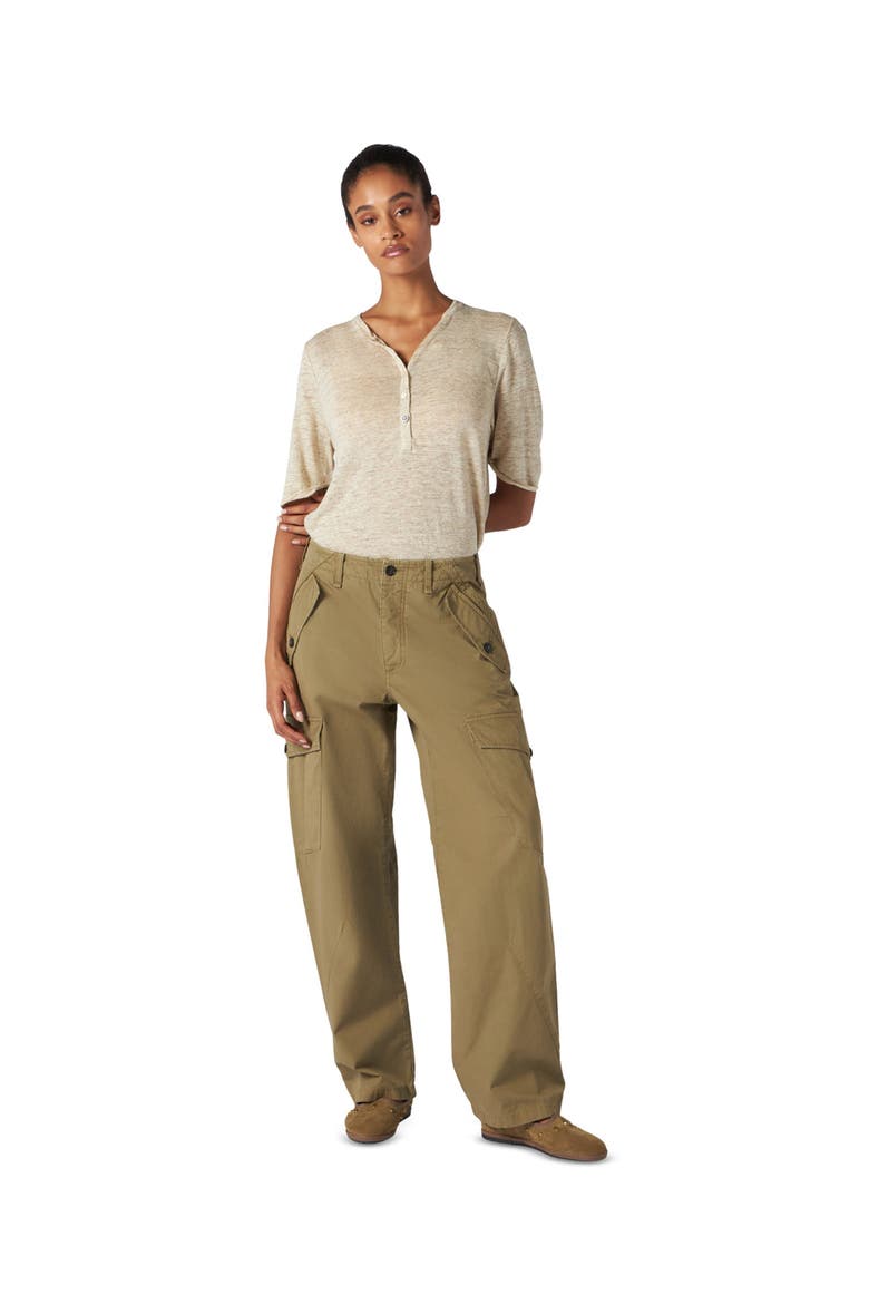 Jesla Cargo Canvas Parachute Trousers, Alternate, color, SAGE